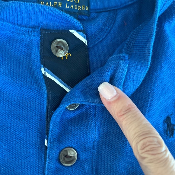 Polo by Ralph Lauren boys Henley Blue size 6 - Picture 4 of 5